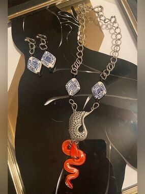 ONE OF A KIND Estate Necklace and Earrings set